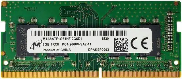 Alt view image 3 of 3 - MTA8ATF1G64HZ-2G6D1 Micron  8GB PC4-21300 DDR4-2666MHz Memory