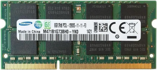 Alt view image 9 of 9 - M471B1G73DB0-YK0 Samsung 8GB DDR3 PC3L-12800S Laptop Sodimm Memory RAM