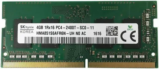 Alt view image 4 of 5 - Hynix 4GB PC4-19200 DDR4-2400MHz non-ECC Unbuffered CL17 260-Pin SODIMM Memory Module Mfr P/N HMA851S6AFR6N-UH
