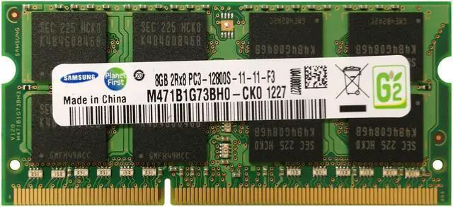 Alt view image 2 of 3 - SAMSUNG 8GB 204-Pin DDR3 SO-DIMM DDR3 1600 (PC3 12800) Laptop Memory Model M471B1G73BH0-CK0