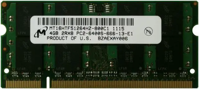 Alt view image 2 of 3 - Micron MT16HTF51264HZ-800C1