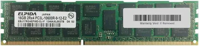 Alt view image 2 of 2 - Micron MT18JSF1G72PZ-1G9E1 8GB PC3-14900R ddr3-1866mhz Ecc Memory
