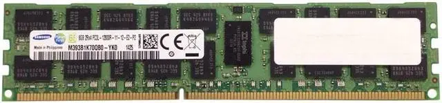 Alt view image 4 of 6 - SAMSUNG 8GB 240-Pin DDR3 SDRAM ECC Registered DDR3 1600 (PC3 12800) Server Memory Model M393B1K70QB0-YK0