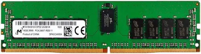 Alt view image 2 of 3 - Micron 16GB DDR4 PC4-19200 2400MHZ ECC Registered RAM MTA18ASF2G72PDZ-2G3B1 USA DDR4 288-PIN Desktop Memory