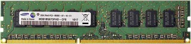 Alt view image 2 of 2 - SAMSUNG 4GB PC2-5300P DDR2 ECC REG MEMORY MODULE M393T5166AZA-CE6