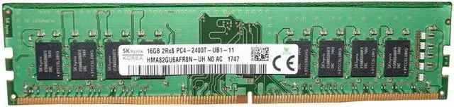 Alt view image 3 of 3 - Hynix HMA82GU6AFR8N-UH 16GB DDR4-2400 Non-ECC UDIMM Memory