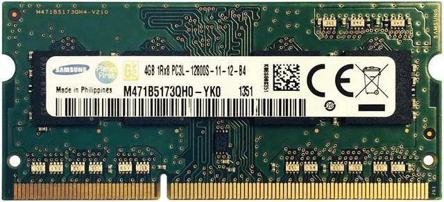 Alt view image 12 of 14 - Samsung M471B5173QH0YK0 4 GB Memory Module - DDR3L SDRAM - 204-Pin PC3-12800 SODIMM - 1600 MHz