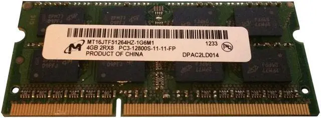 Alt view image 3 of 3 - MICRON Mt16Jtf51264Hz-1G6M1  4Gb 2Rx8 Pc312800S Ddr3 Sdram Sodimm Memory Module-Mt16Jtf51264Hz-1G6M1