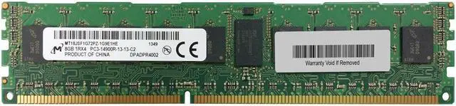 Alt view image 2 of 3 - Micron Mt18jsf1g72pz-1G9e1    8Gb (1X8gb) Pc314900 1866Mhz Cl13 Ddr3 Sdram   Single Rank 240Pin Registered Ecc Memory Module