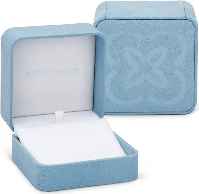 Alt view image 5 of 5 - 14K White Gold Moissanite by Charles & Colvard 1.7mm Round Pendant Necklace 0.28cttw DEW