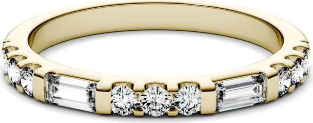 Main image of Moissanite by Charles & Colvard 4x2mm Straight Baguette Fashion Ring-size 7 0.50cttw DEW