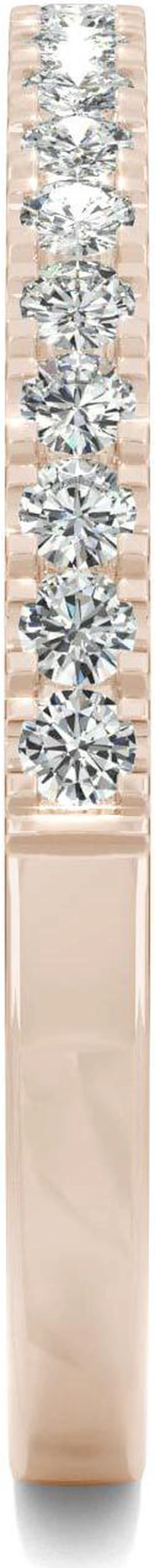 Alt view image 5 of 7 - 14K Rose Gold Moissanite by Charles & Colvard 1.5mm Round Wedding Band-size 5 0.29cttw DEW