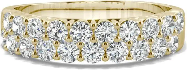 Alt view image 4 of 7 - 14K Yellow Gold Moissanite by Charles & Colvard 2.4mm Round Band-size 6 1.00cttw DEW