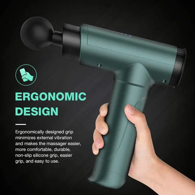 Alt view image 4 of 6 - PRETIHOM FASCIA GUN FULL BODY MASSAGER JF-5323 GREEN