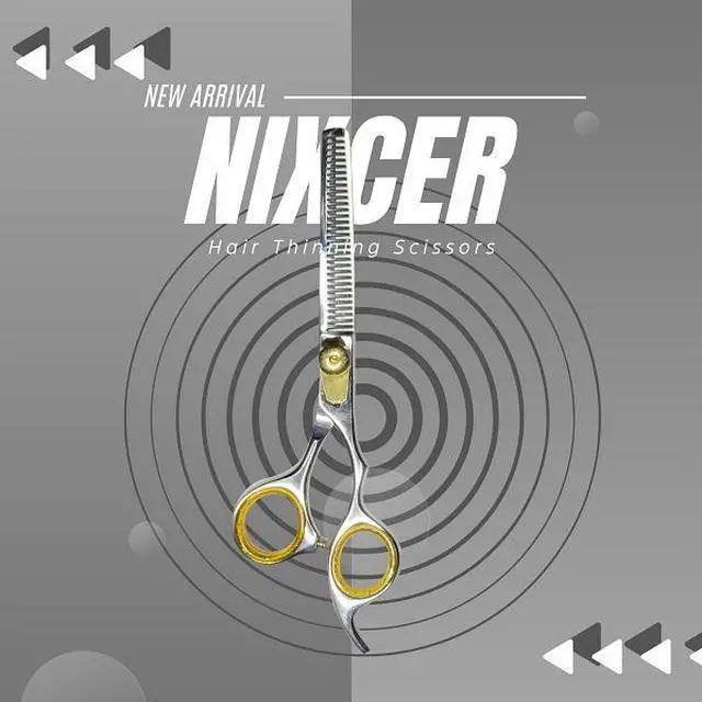 Alt view image 4 of 5 - NIXCER PROFESSIONAL HAIRDRESSING SCISSORS 6.5" HAIR THINNING SCISSORS Silver