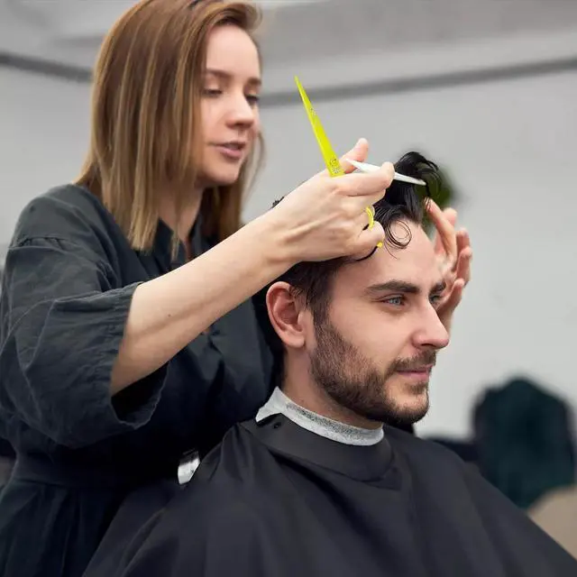 Alt view image 5 of 5 - Nixcer Professional Hair Cutting Scissors 6.5" For Hairdressers 100% Japanese Steel Ergonomic Design Offset Grip Regular Screw Adjustment Gold