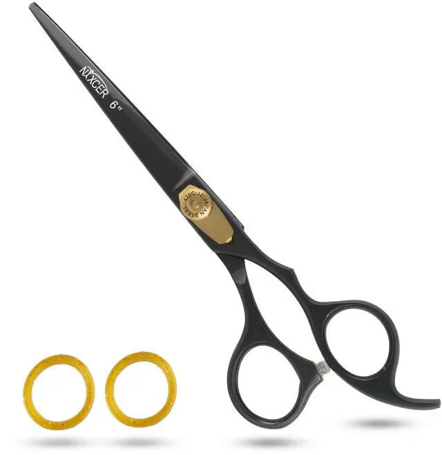 Main image of Nixcer Hair Cutting Scissors Sharp Razor Edge Blade Hair Shears Series 6" With Fine Adjustment Stainless Steel Hair Scissors Professional For Men Women Pets Black