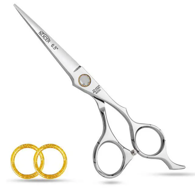 Main image of NIXCER PROFESSIONAL SERIES RAVEN RAZOR EDGE BALL BEARING SCREW HAIR CUTTING SCISSORS 6.5" SILVER