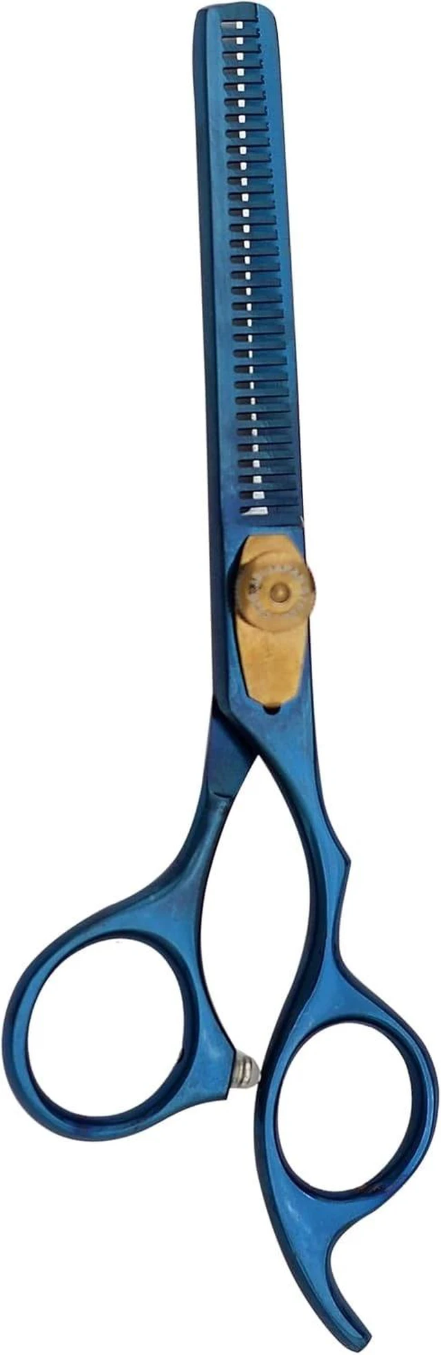 Main image of Nixcer Hair Thinning Scissors - Sharp Teeth CNC Blade with Fine Adjustment 6" 420C J2 Japanese Steel Professional Thinners for Men, Women Blue