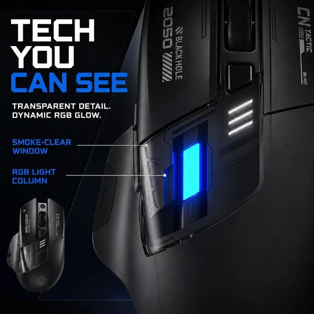 Alt view image 5 of 7 - INPHIC A9 V2 Explorer Wireless Gaming Mouse, 12800 DPI Silent Mouse