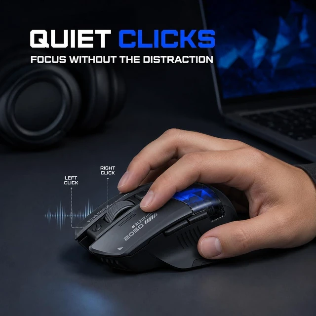 Alt view image 4 of 7 - INPHIC A9 V2 Explorer Wireless Gaming Mouse, 12800 DPI Silent Mouse