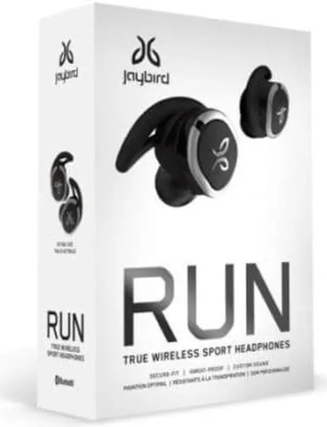 Main image of SEALED JAYBIRD RUN TRUE WIRELESS WATER RESISTANT EARPHONE JET BLACK 985-000688