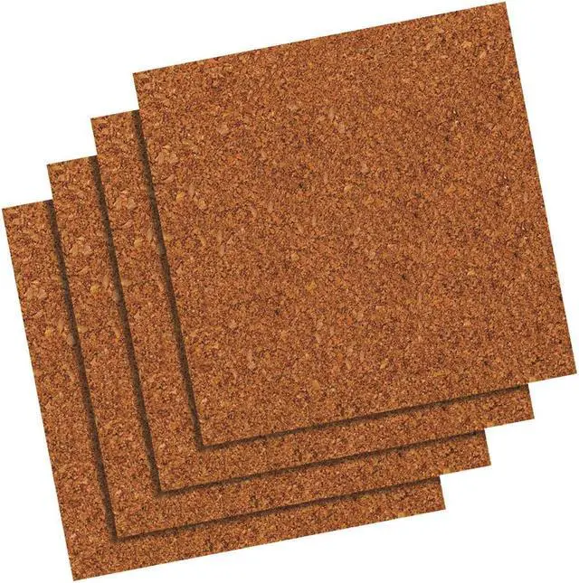 Alt view image 5 of 13 - Quartet Cork Panels Self-stick 12"x12" 4/PK Natural 102Q