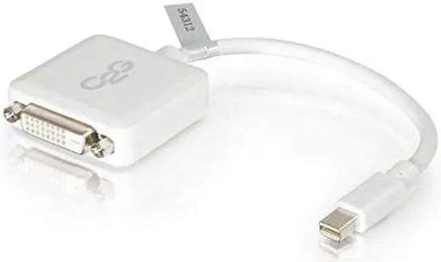 Alt view image 5 of 5 - C2G 54312 C2G 8IN MINI DISPLAYPORT TO DVI ADAPTER MALE TO FEMALE SINGLE LINK DVI-D WHITE -
