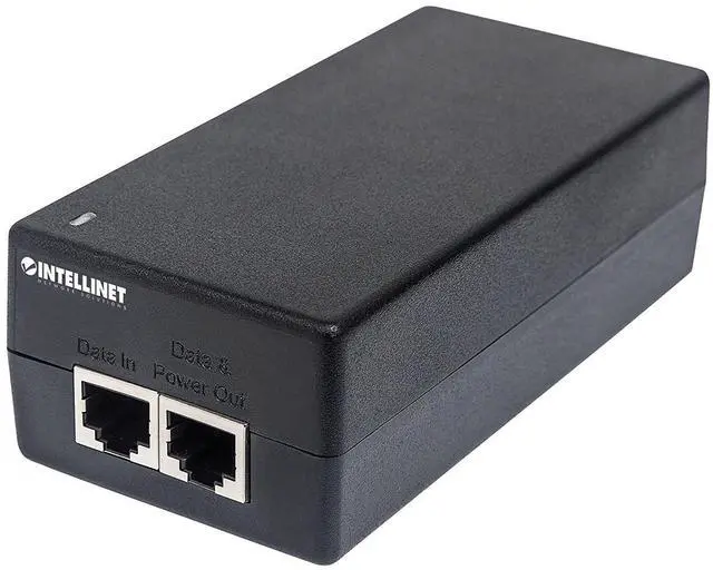 Alt view image 2 of 17 - Intellinet Gigabit Ultra PoE Injector, One 60 W Port, IEEE 802.3at/af Compliant, Plastic Housing, Wall-mount Option