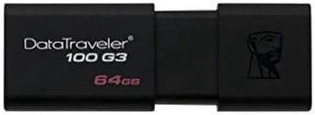 Alt view image 2 of 11 - Kingston 64GB DataTraveler 100 G3 USB 3.0 Flash Drive (DT100G3/64GBCR)