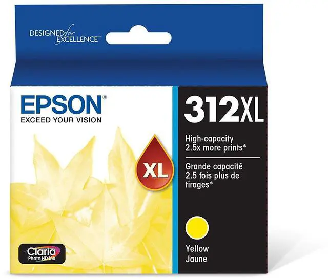 Alt view image 2 of 12 - Epson T312XL Claria High Capacity Ink Cartridge for Inkjet Printer, Yellow