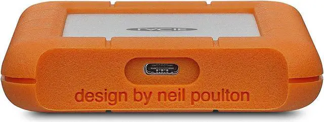 Alt view image 5 of 14 - LaCie Rugged Secure USB-C 2TB All-Terrain Encrypted Portable Hard Drive Model STFR2000403