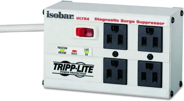 Alt view image 8 of 15 - TRIPP LITE ISOBAR4ULTRA 6 Feet 4 Outlets 3330 Joules Surge Suppressor