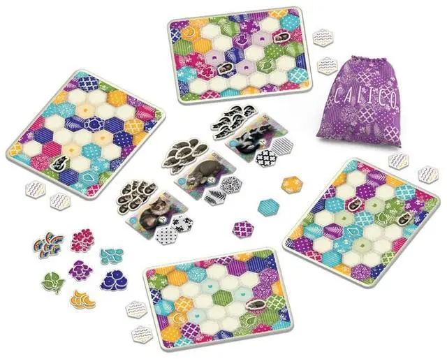 Alt view image 2 of 4 - Calico Puzzle Tile-Laying Quilts & Cats Interactive Family-Friendly Board Game Alderac Entertainment Group AEG6210