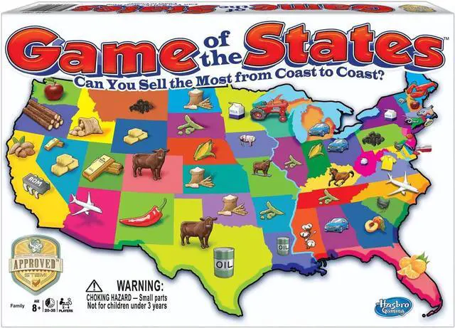 Alt view image 6 of 8 - Game of the States - Family Game by Winning Moves (1206)