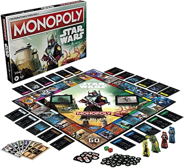 Alt view image 4 of 7 - F5394 MONOPOLY: Star Wars Boba Fett Edition Board Game for Kids Ages 8+, Inspired by The Star Wars Movies and The Mandalorian TV Series Hasbro
