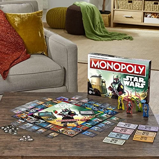 Alt view image 6 of 7 - F5394 MONOPOLY: Star Wars Boba Fett Edition Board Game for Kids Ages 8+, Inspired by The Star Wars Movies and The Mandalorian TV Series Hasbro