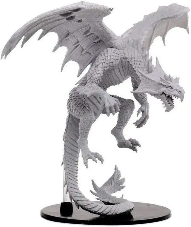 Alt view image 16 of 18 - Pathfinder Deep Cuts Gargantuan White Dragon Unpainted WizKids