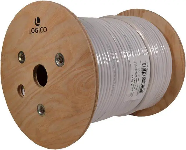 Alt view image 3 of 4 - 500ft Speaker Wire 16AWG 4 Conductor 16/4 CL3 In-Wall Audio Bare Copper Cable White
