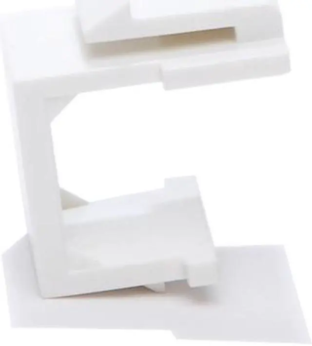 Alt view image 2 of 3 - 10pcs Snap-in Keystone Blank Insert for Wall Plate White