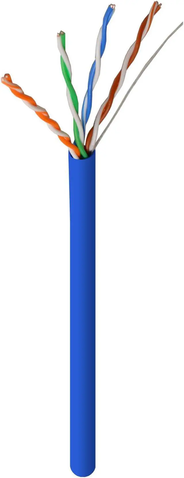 Alt view image 4 of 4 - Cat5e UTP 1000ft Bulk Ethernet Network Cable 350Mhz Pure Copper Riser Blue