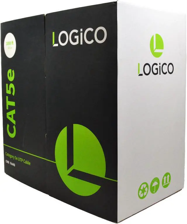 Alt view image 3 of 4 - Cat5e Riser CMR UL ETL Copper Ethernet Network Cable 350Mhz UTP 24AWG 1000ft White