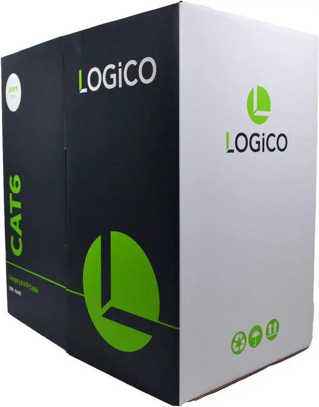 Alt view image 3 of 4 - Cat6 UTP Bulk Ethernet Network Cable 550Mhz Pure Copper Riser Blue 1000ft