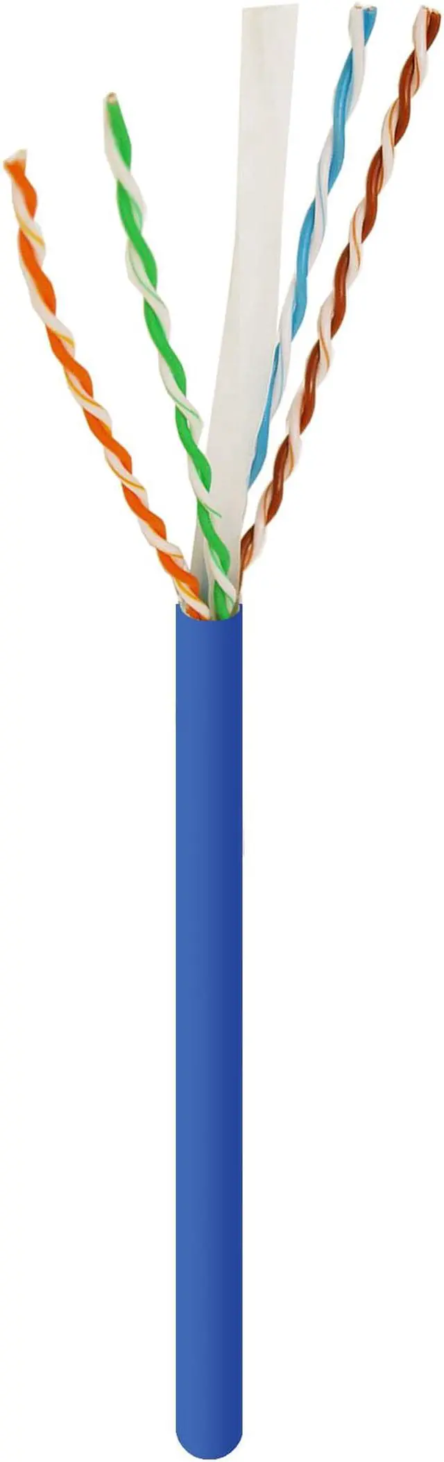 Alt view image 4 of 4 - Cat6 UTP Bulk Ethernet Network Cable 550Mhz Pure Copper Riser Blue 1000ft