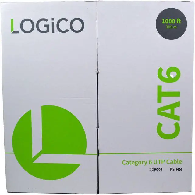 Alt view image 2 of 5 - CAT6 1000FT BULK WHITE COMMUNICATION CABLE ETHERNET NETWORK 1000' WHITE PULL BOX