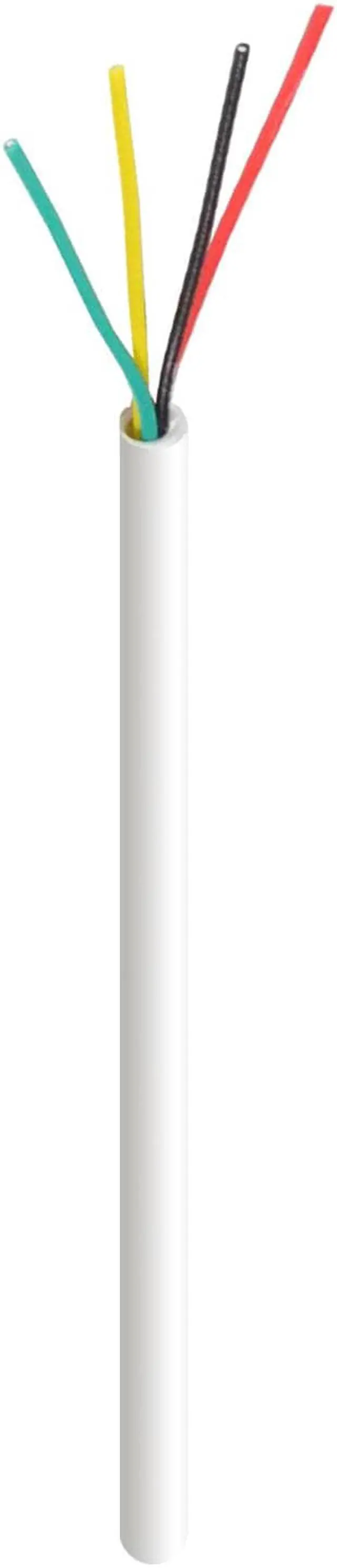 Alt view image 4 of 4 - 1000ft 22/4 Unshielded CCA Security Alarm Control Wire Solid PVC Jacket White