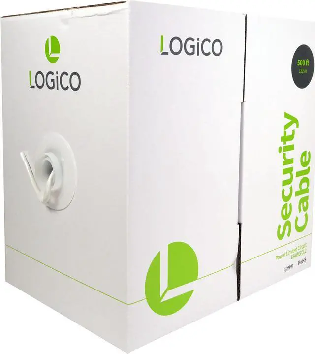 Alt view image 2 of 4 - 500ft 18/2 Shielded CCA Security Alarm Control Wire Stranded PVC Jacket White