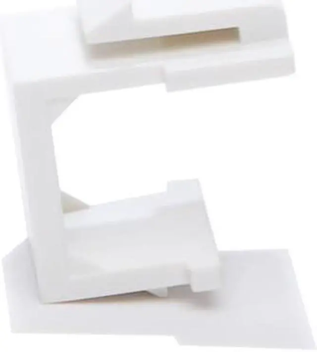Alt view image 3 of 3 - 50pcs Snap-in Keystone Blank Insert for Wall Plate White