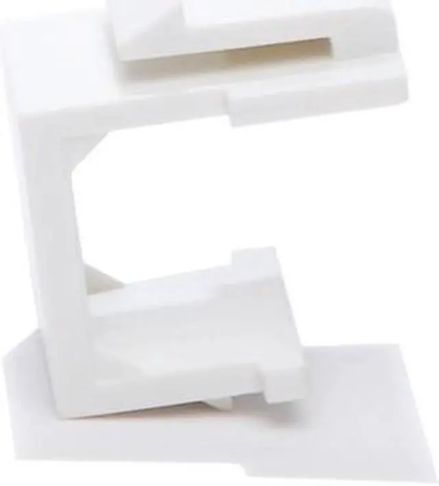 Alt view image 3 of 3 - Snap-in Keystone Blank Insert for Wall Plate White