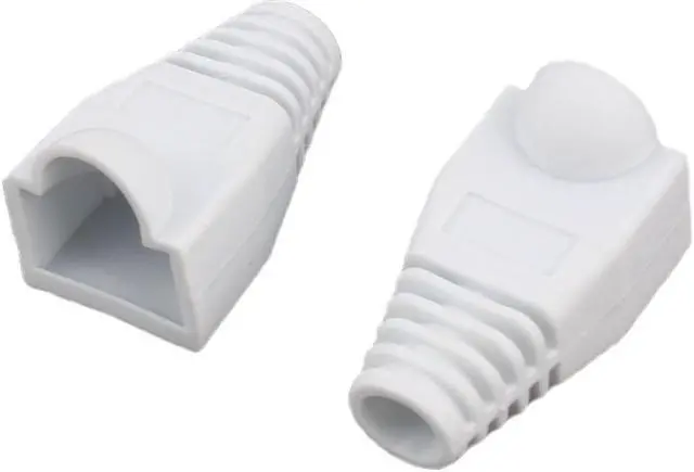 Alt view image 2 of 5 - 100 pcs Cat5e/Cat6/RJ45 Ethernet Cable Connector Strain Relief Boots White
